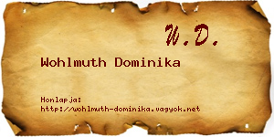Wohlmuth Dominika névjegykártya